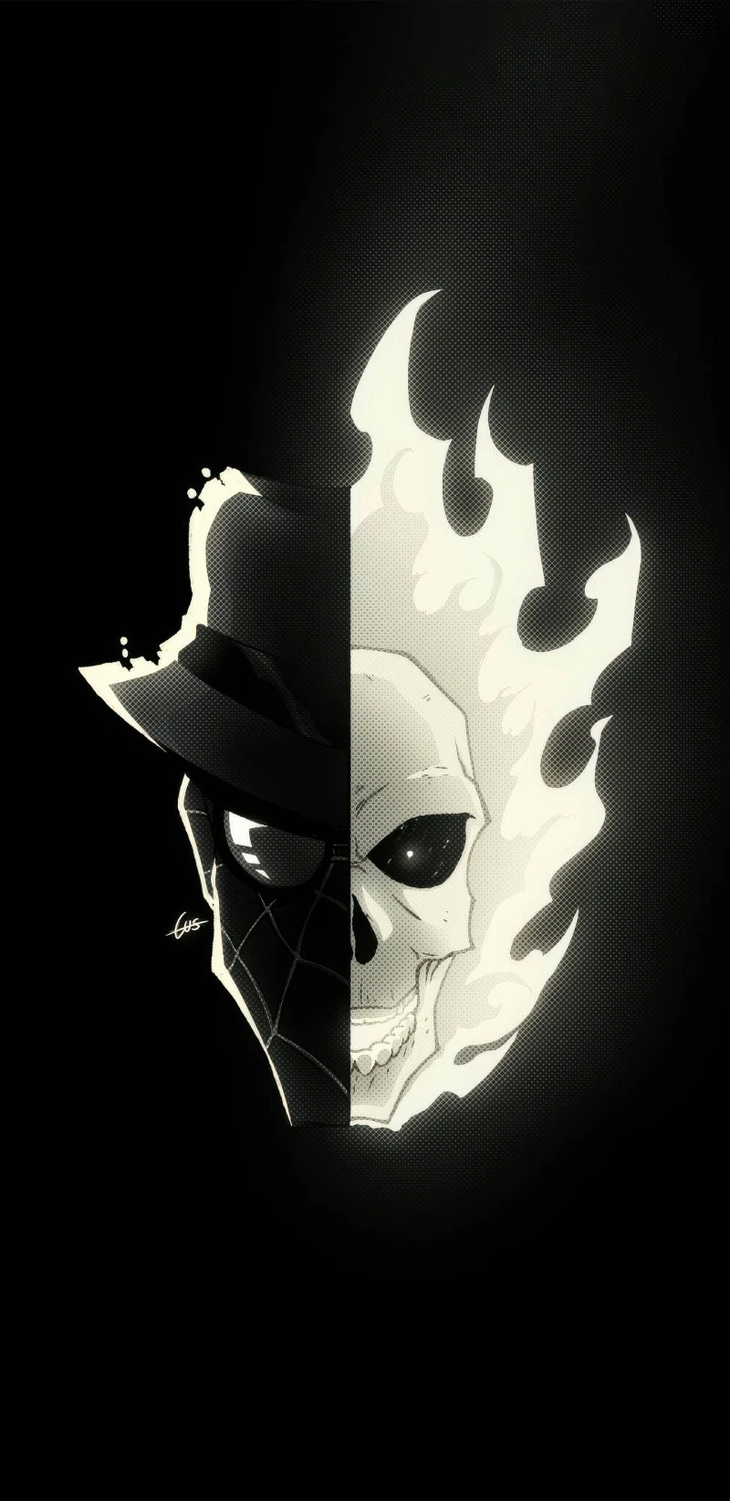 Ghost Rider/Spider-Man Fusion 4K Mobile Wallpaper