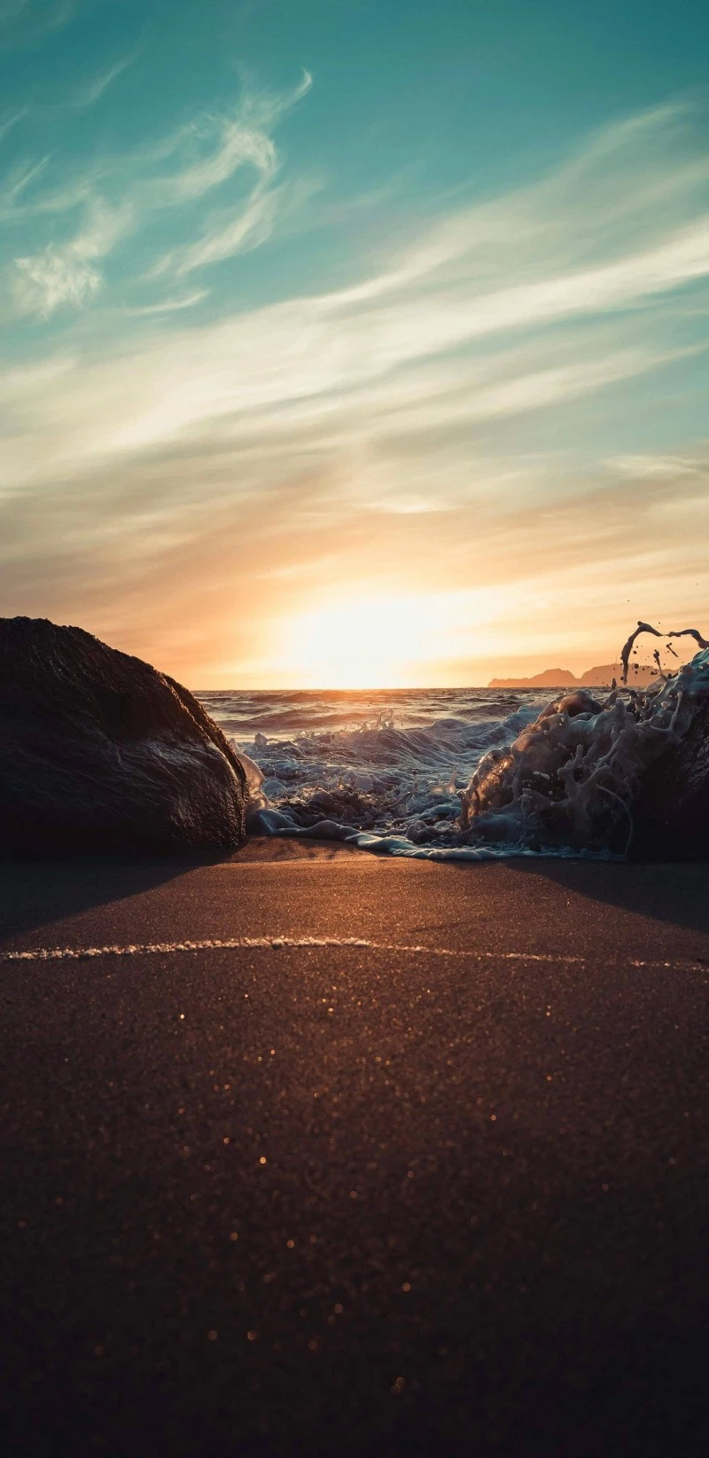 Ocean Sunset 4K Mobile Wallpaper