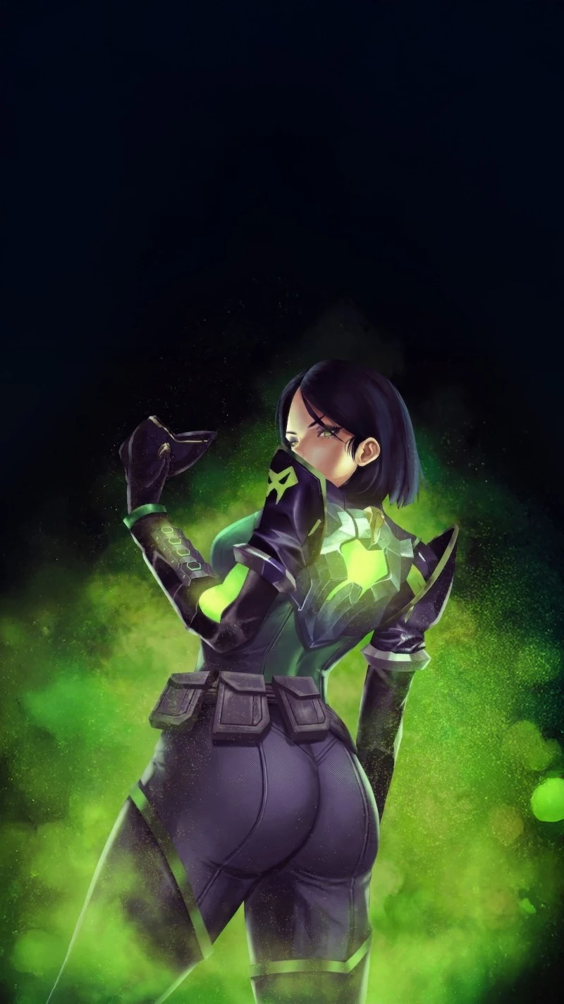 Regal Green Superhero Viper Valorant Wallpaper for Mobile Devices 4K Mobile Wallpaper