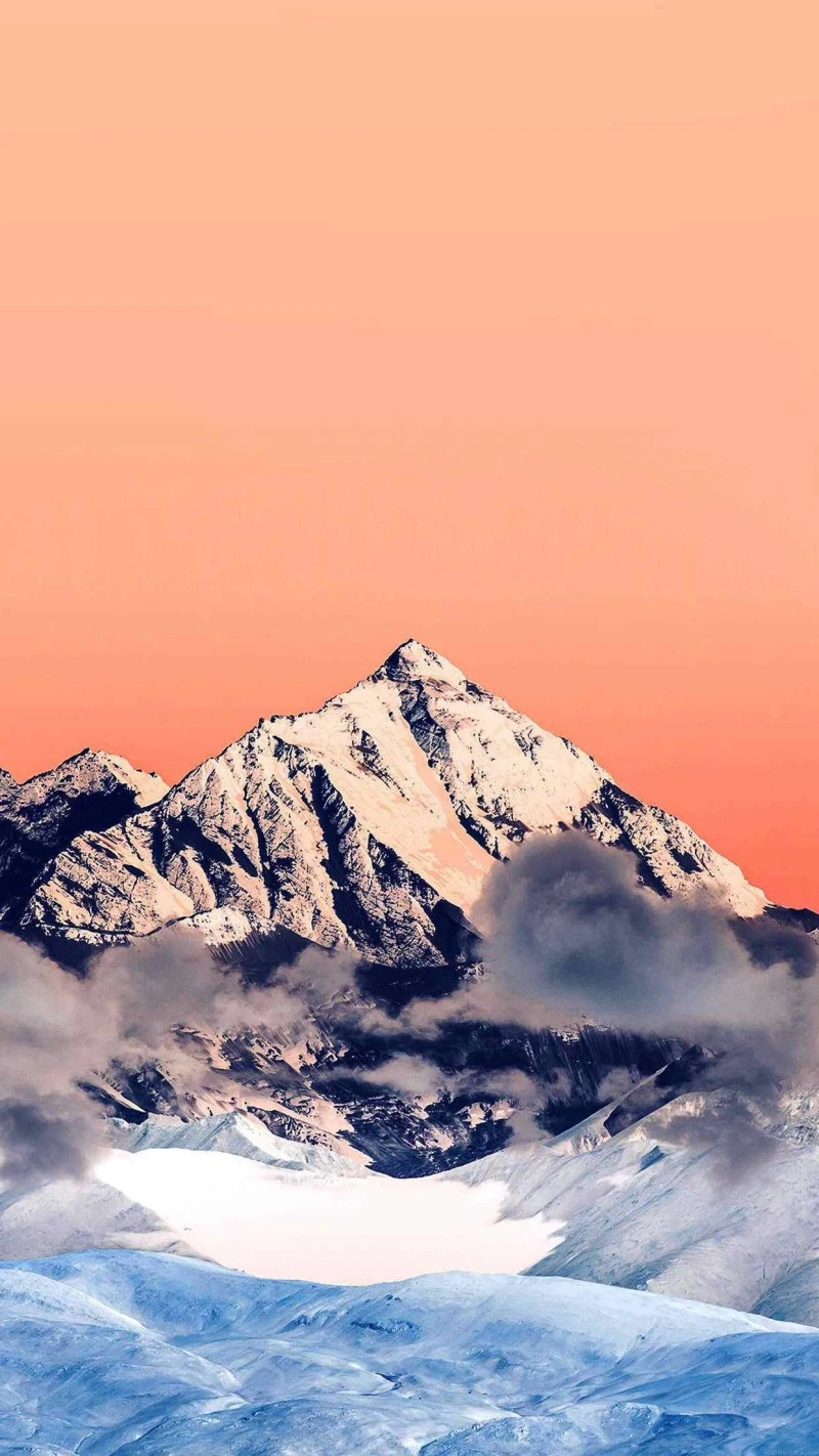 Sunrise Over a Snow-Capped Peak 4K Mobile Wallpaper