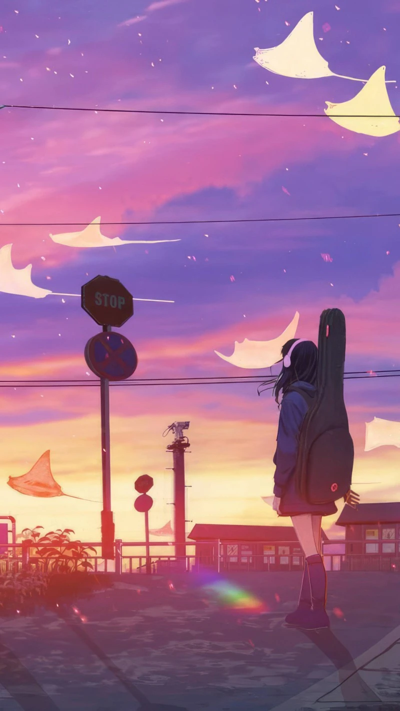 Sunset Serenade 4K Mobile Wallpaper