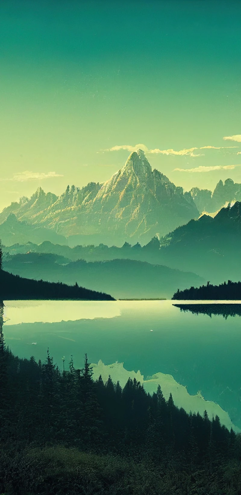 Misty Mountain Lake 4K Mobile Wallpaper