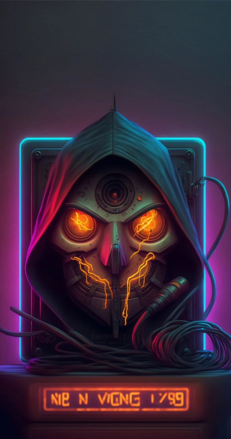 Masked Figure 4K Mobile Wallpaper