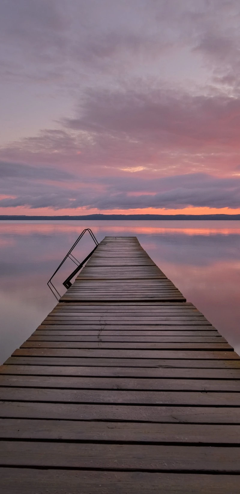 Tranquil Dock at Sunset 4K Mobile Wallpaper