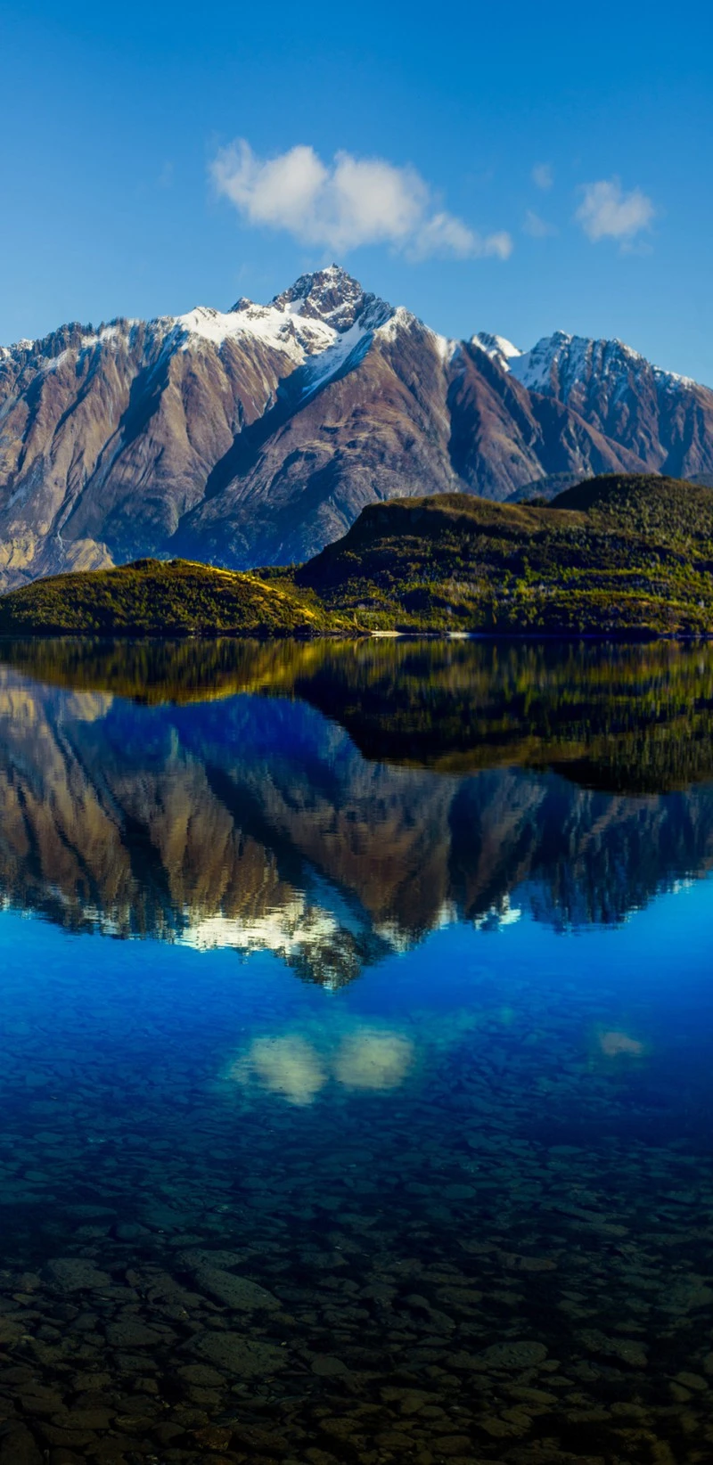 Crystal Clear Lake and Majestic Mountains 4K Mobile Wallpaper