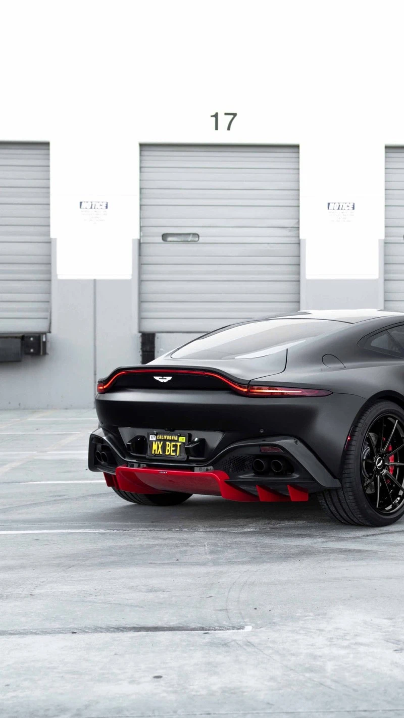 Aston Martin Vantage Rear View 4K Mobile Wallpaper