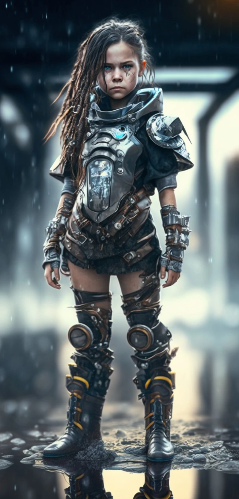 Post-Apocalyptic Girl 4K Mobile Wallpaper