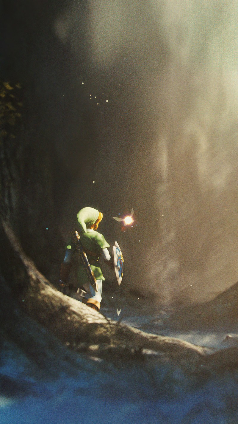 Epic Green Heroic Link Adventures in 4K Dark Fantasy 4K Mobile Wallpaper