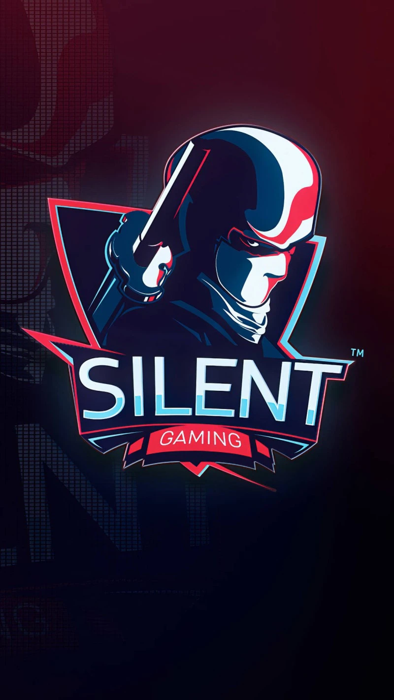 Silent Gaming Logo 4K Mobile Wallpaper