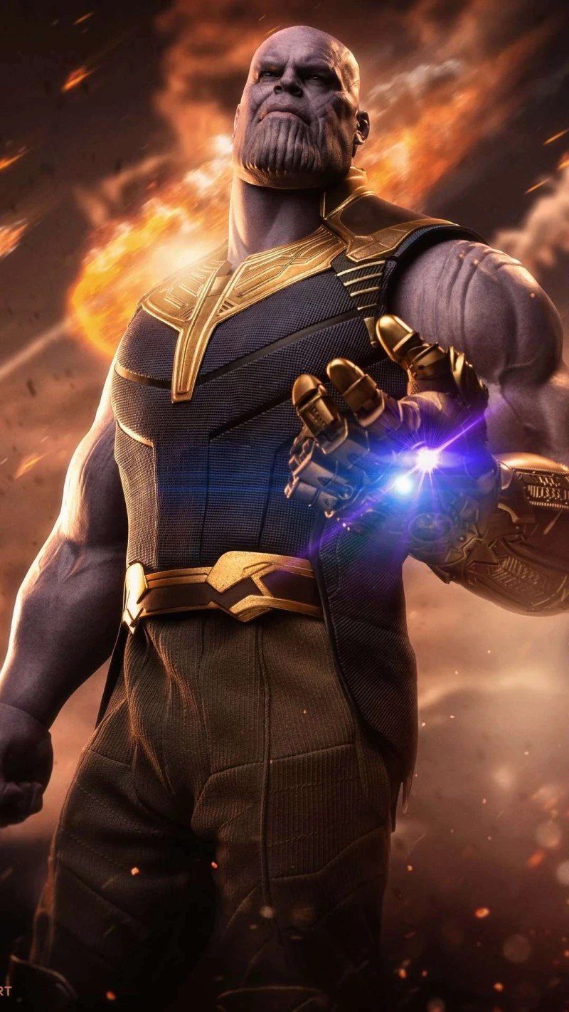 Thanos - The Mad Titan 4K Mobile Wallpaper