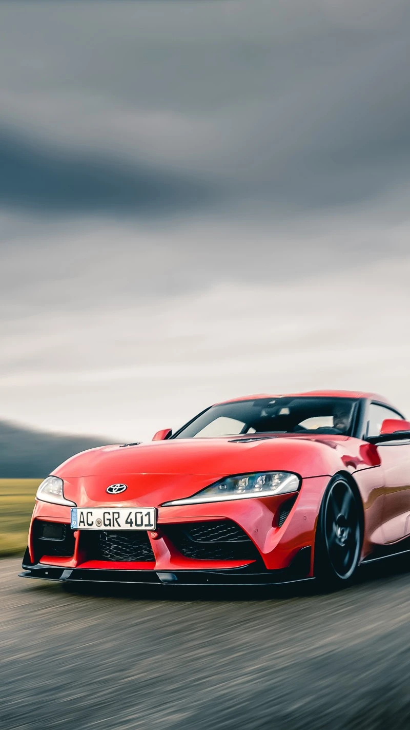 Red Supra in Motion 4K Mobile Wallpaper