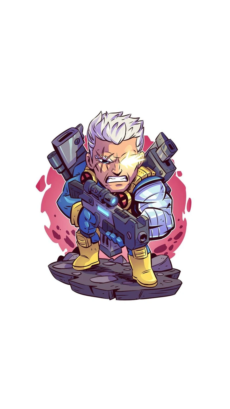 Chibi Cable 4K Mobile Wallpaper