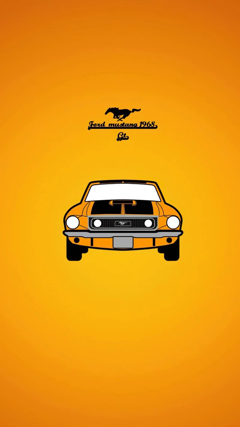 Classic Ford Mustang 1968 4K Mobile Wallpaper