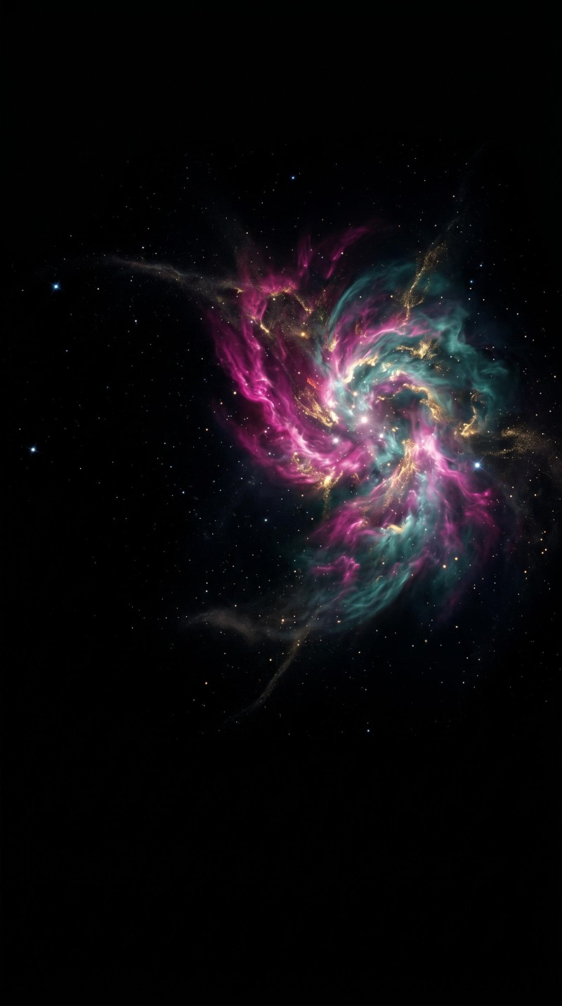 Vibrant Pink and Blue Cosmic Galaxy AMOLED Wallpaper for iPhone 4K Ink Wallpaper