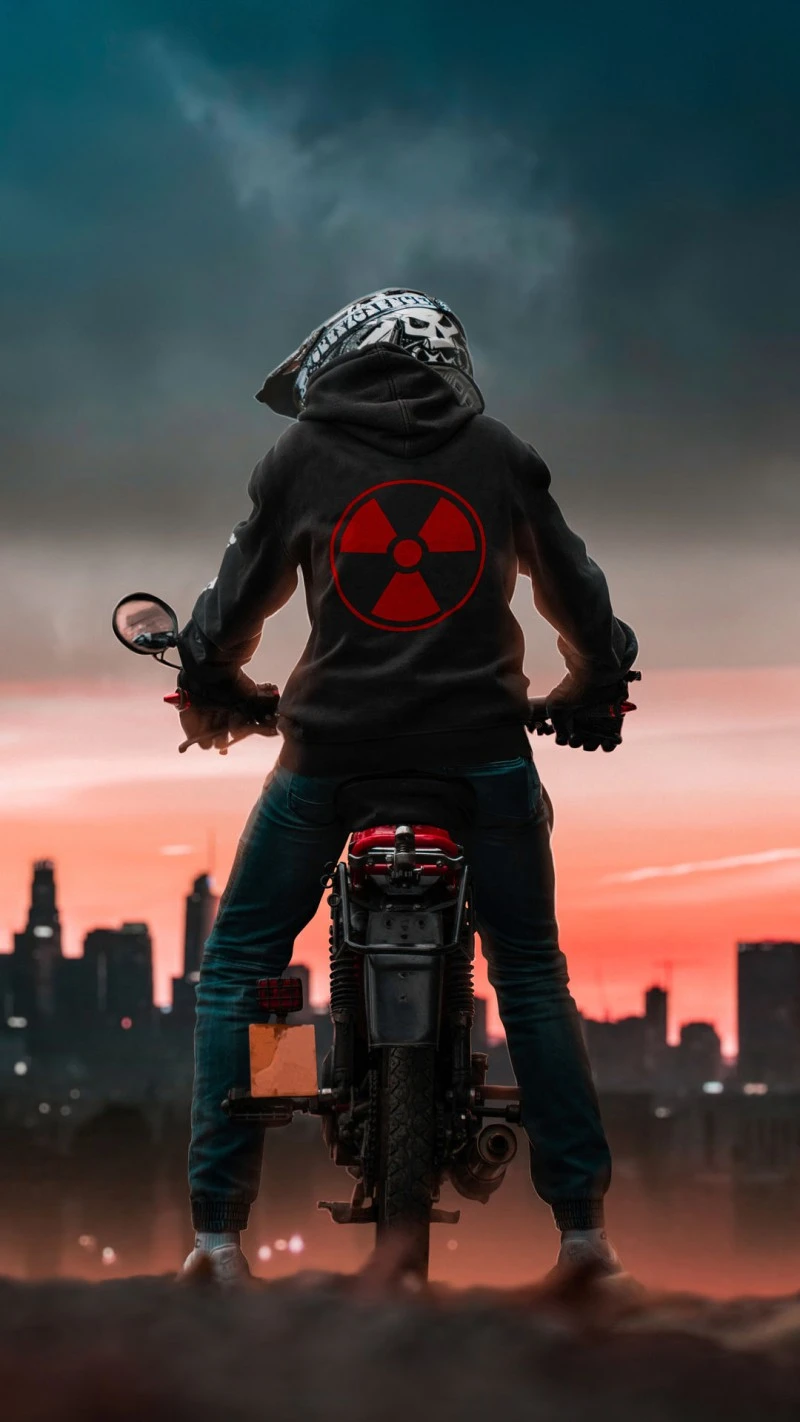 Post-Apocalyptic Rider 4K Mobile Wallpaper