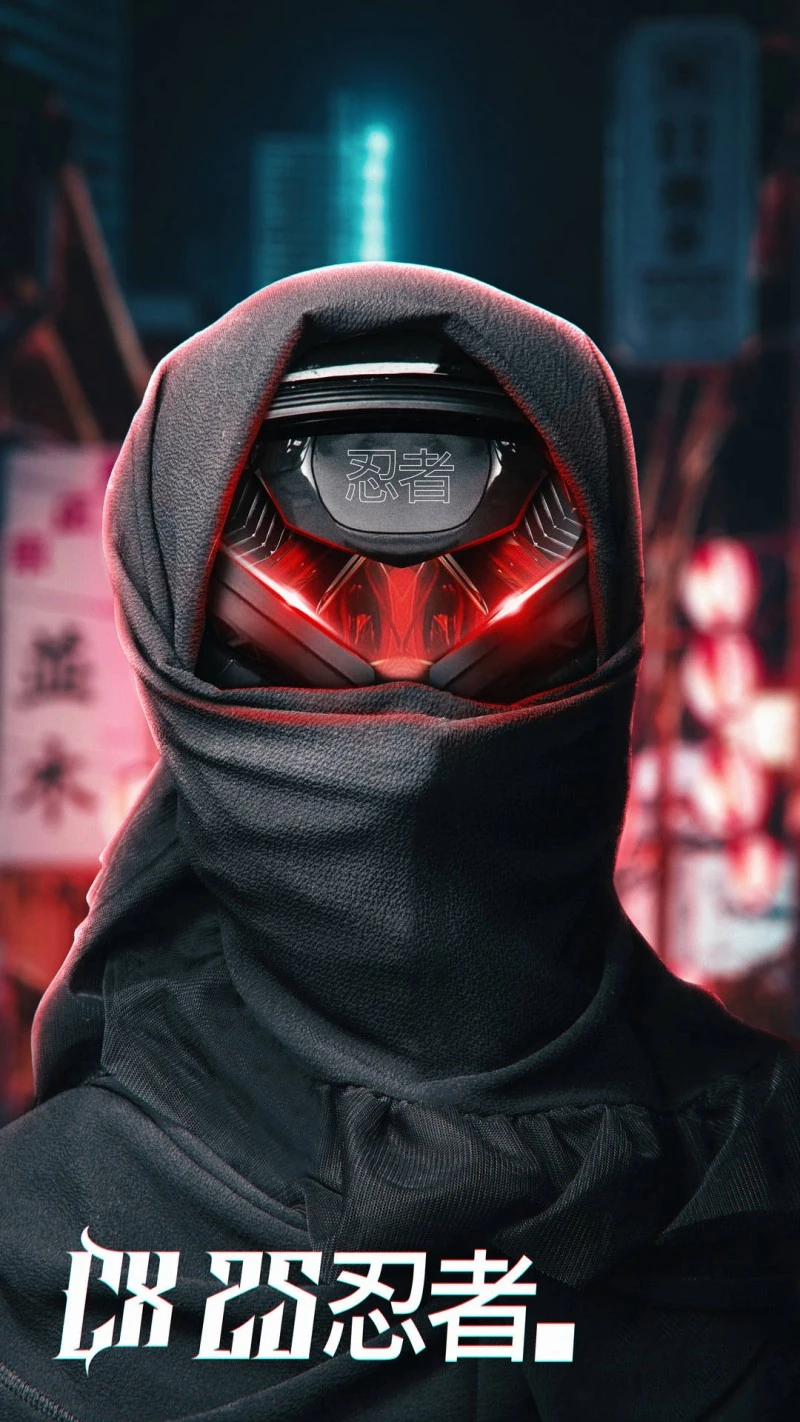 Cyberpunk Ninja 4K Mobile Wallpaper