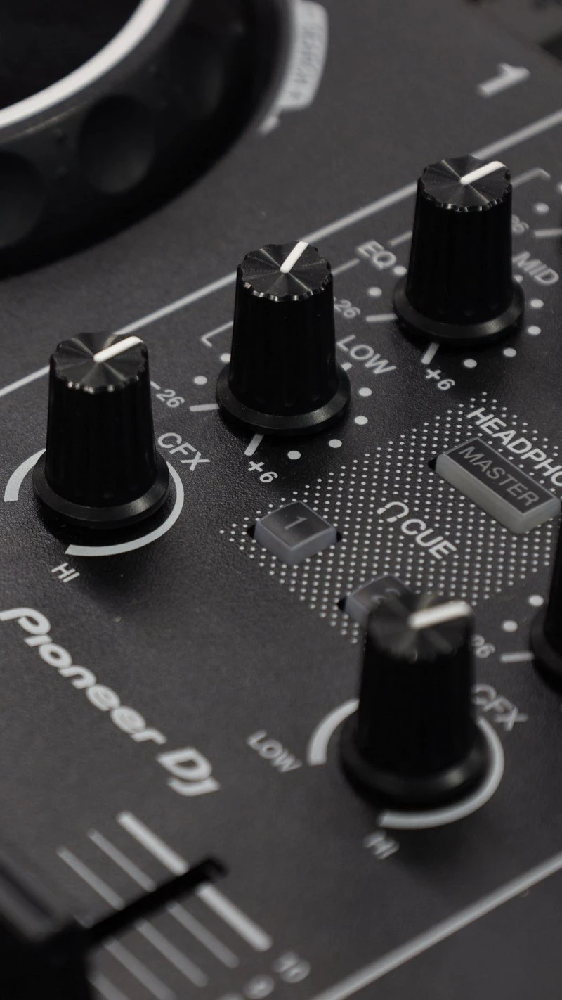 Pioneer DJ Mixer Close-up 4K Mobile Wallpaper