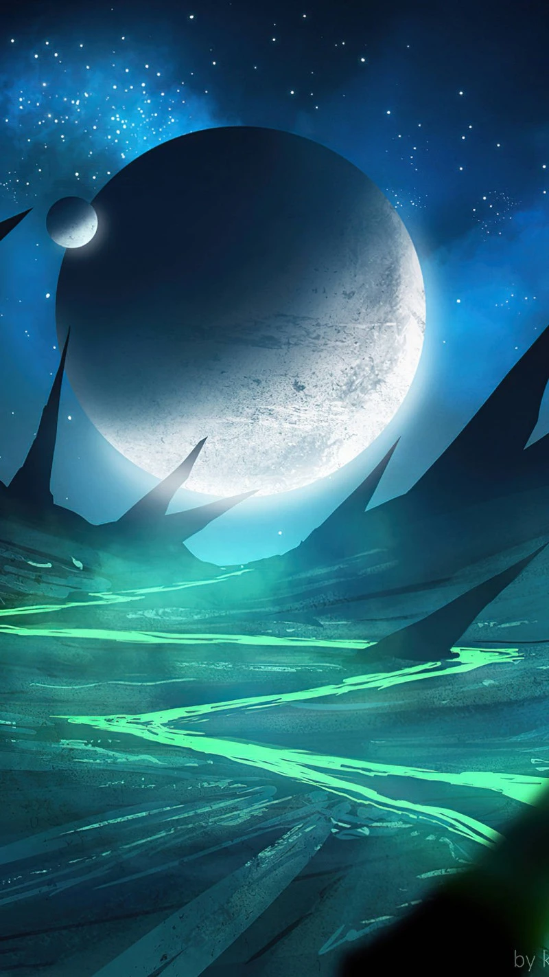 Alien Planet Landscape 4K Mobile Wallpaper