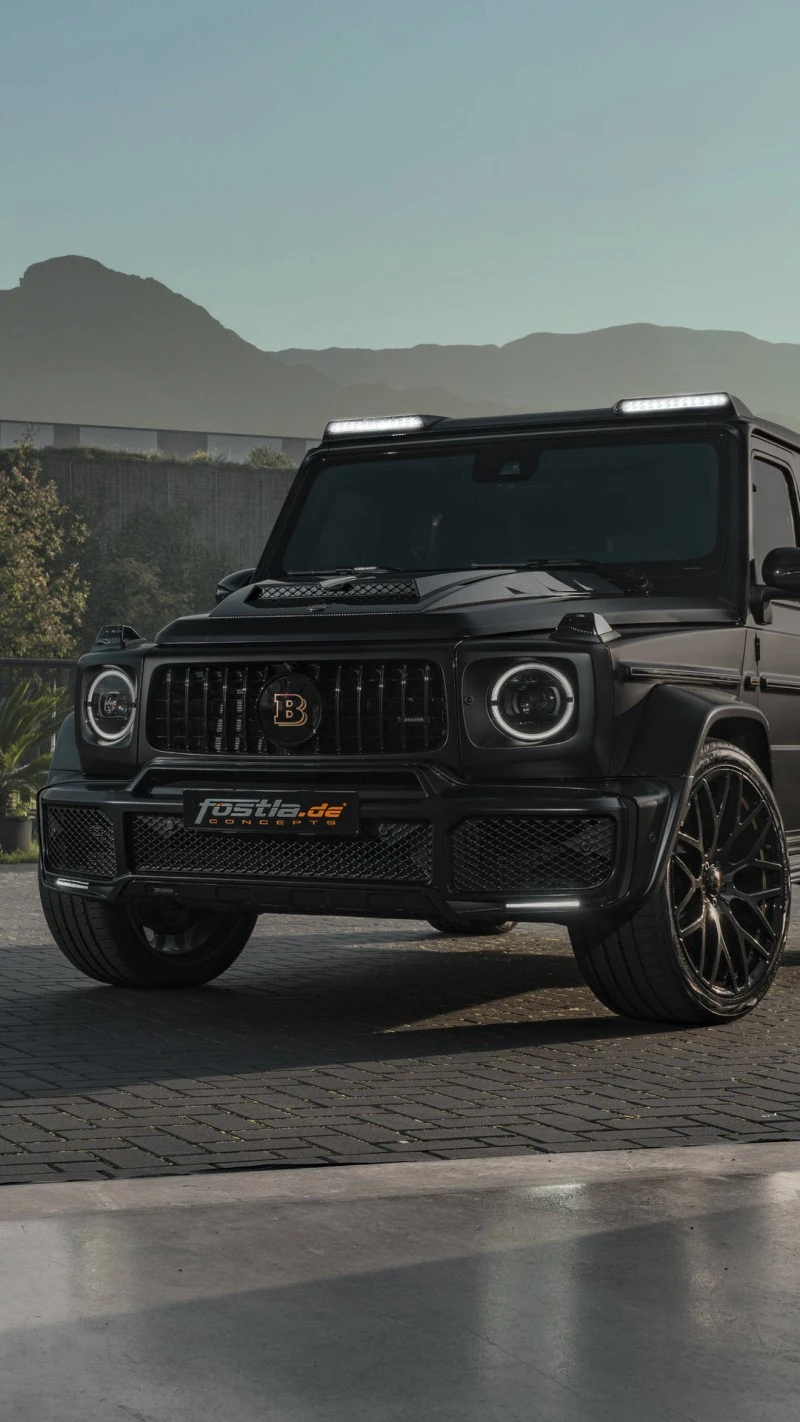 Tuned Mercedes G-Class: Blacked-Out Elegance 4K Mobile Wallpaper