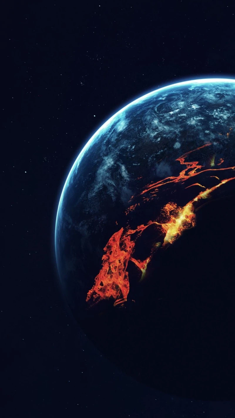 Volcanic Planet 4K Mobile Wallpaper