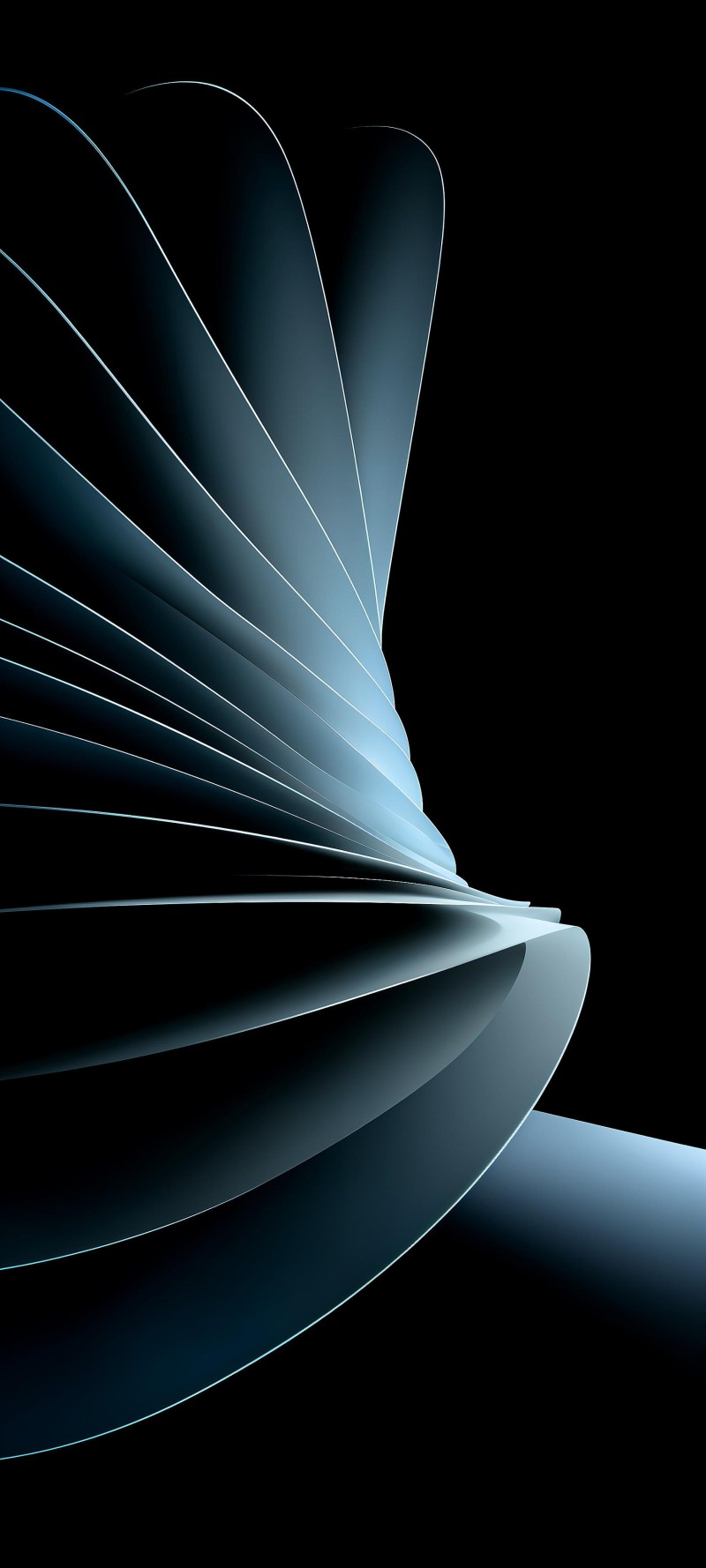 Dark Radial Blue Neon Light Wallpaper Background 4K Dark Wallpaper