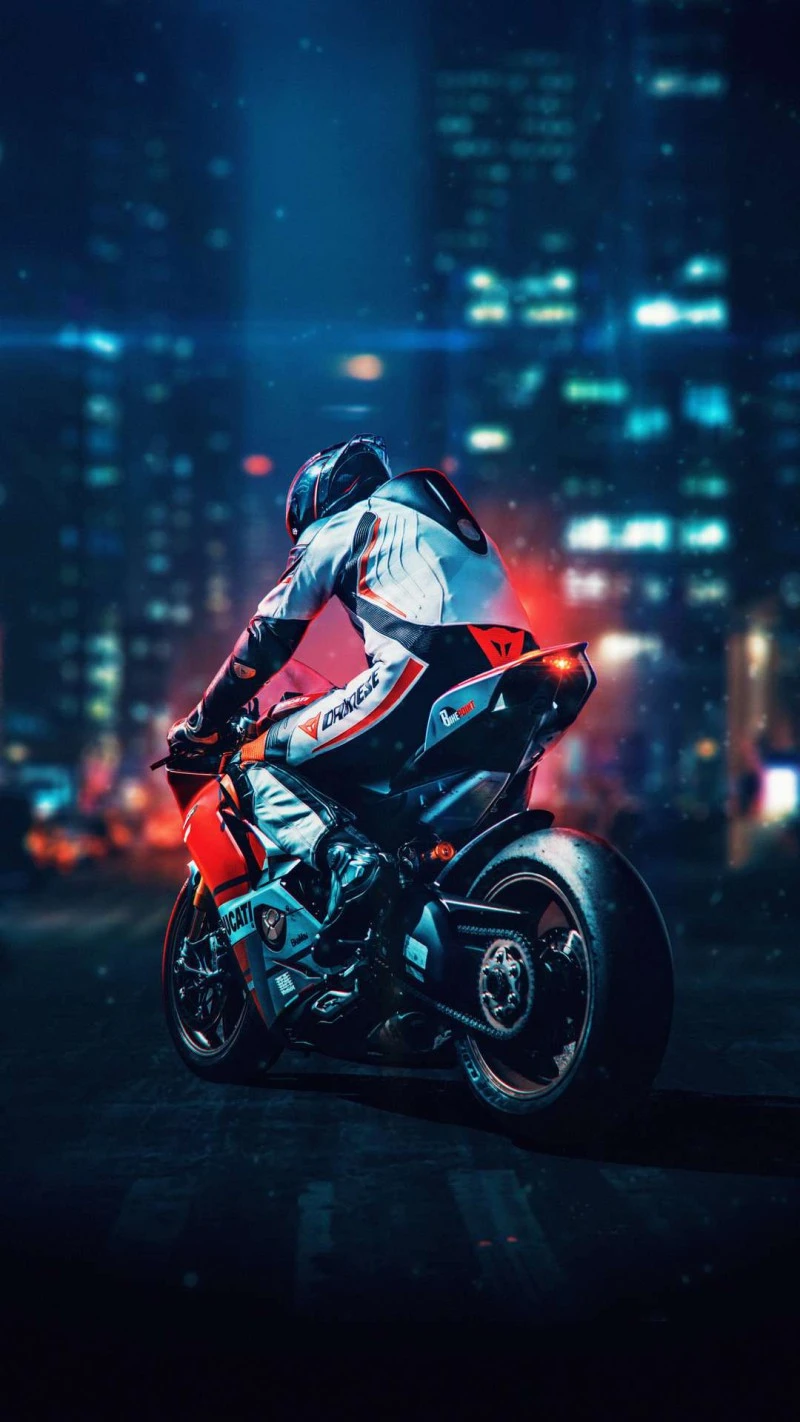 Night Rider 4K Mobile Wallpaper