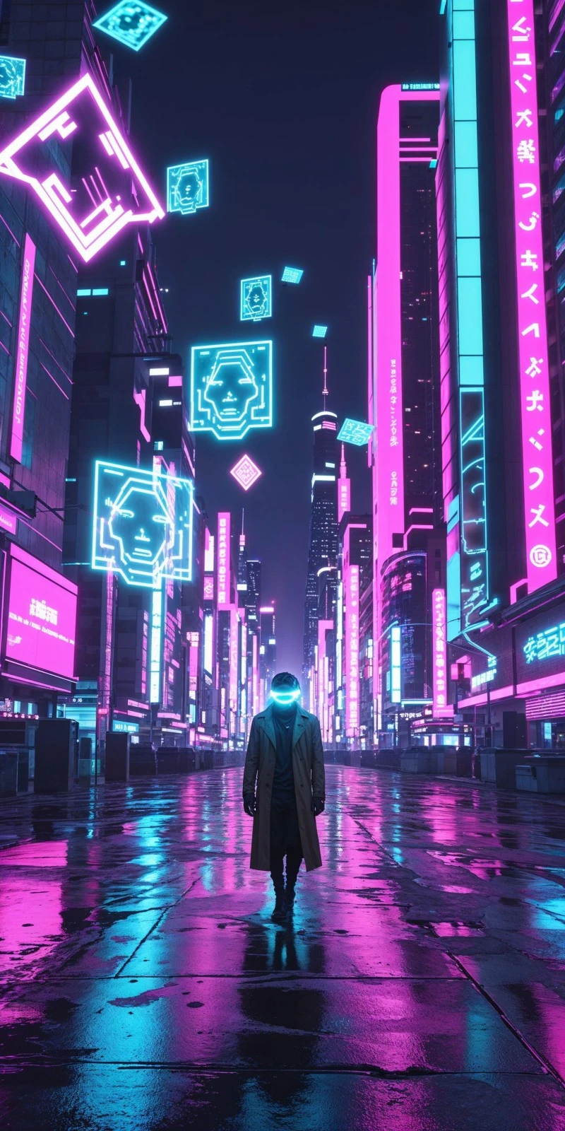 Cyberpunk Cityscape 4K Mobile Wallpaper