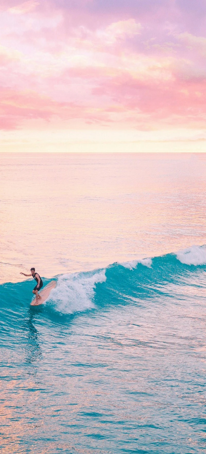 Sunset Surf 4K Mobile Wallpaper