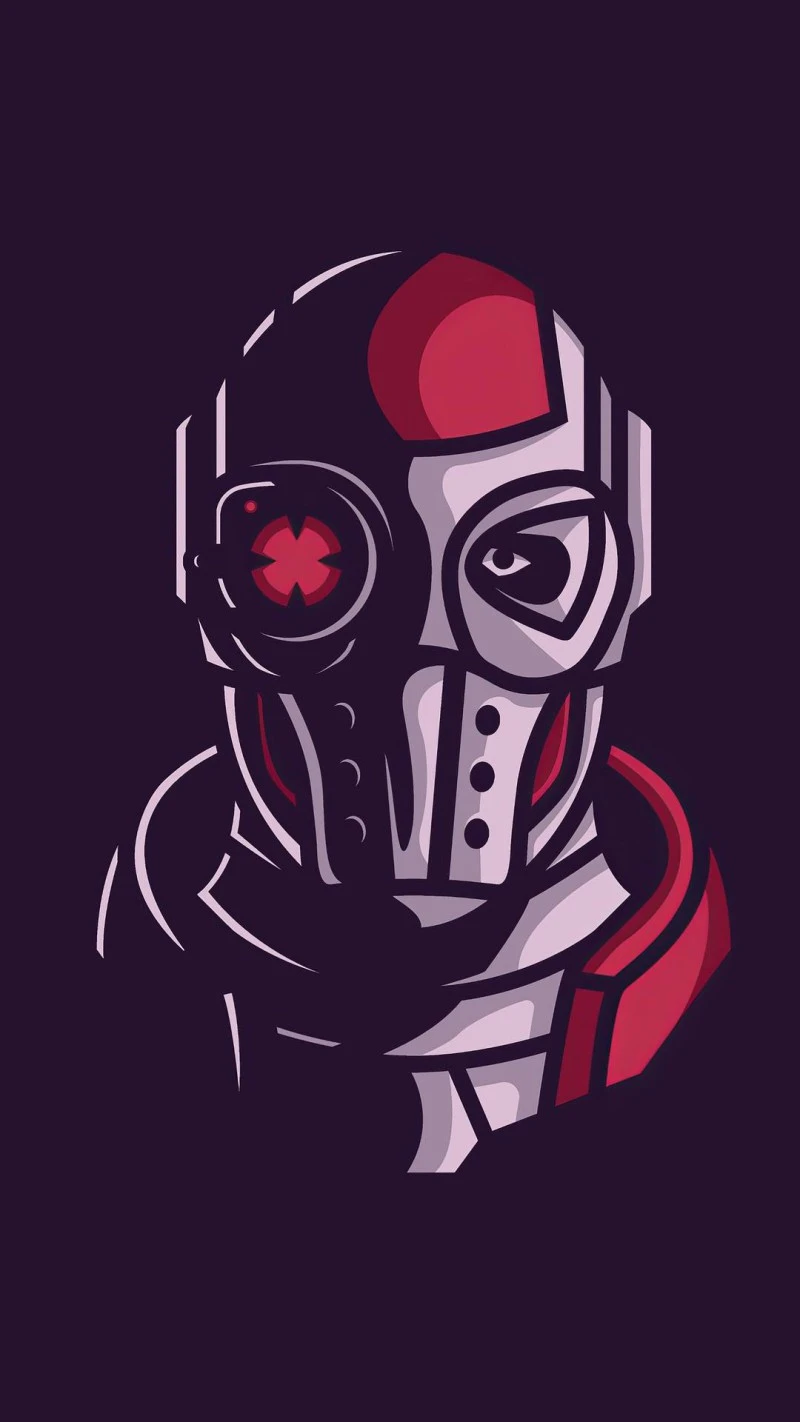 Cyberpunk Mask 4K Mobile Wallpaper