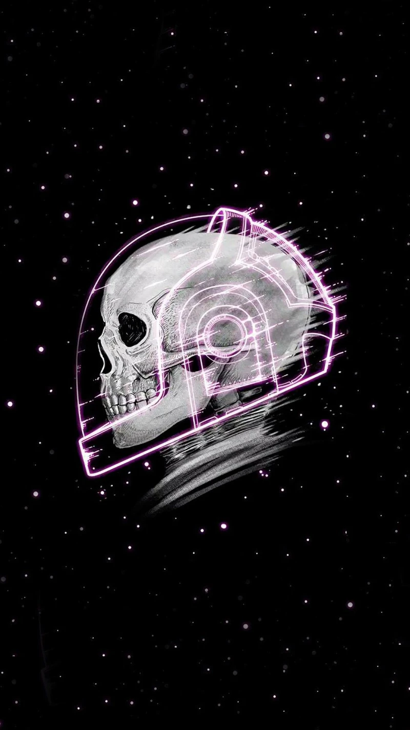 Cosmic Skull Rider 4K Mobile Wallpaper