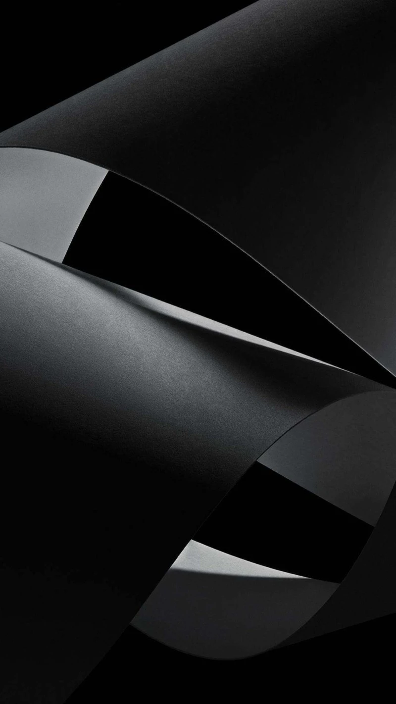 Abstract Black and White Paper Sculpture 4K Mobile Wallpaper