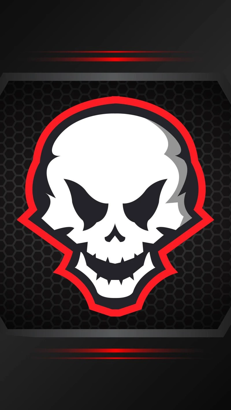 Aggressive Skull Mascot 4K Mobile Wallpaper