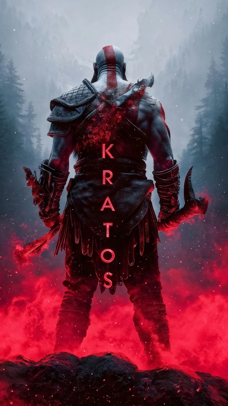 Kratos Unleashed 4K Mobile Wallpaper