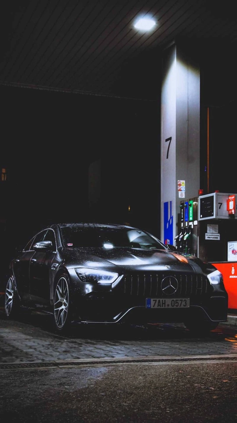 Mercedes-AMG GT at Night 4K Mobile Wallpaper Free Download