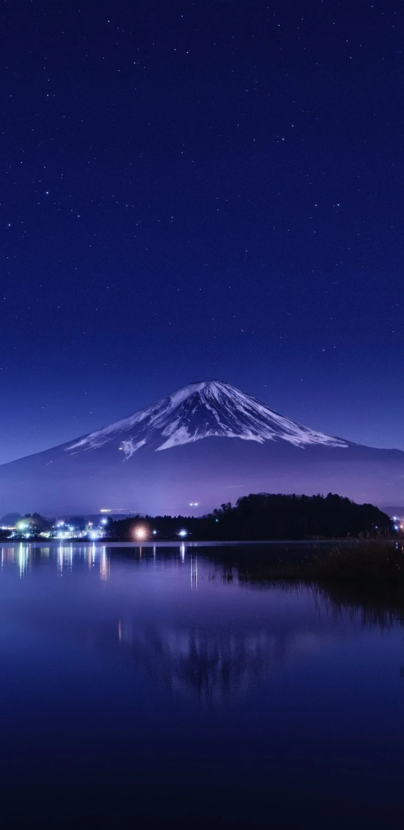 Mount Fuji under the Stars 4K Mobile Wallpaper