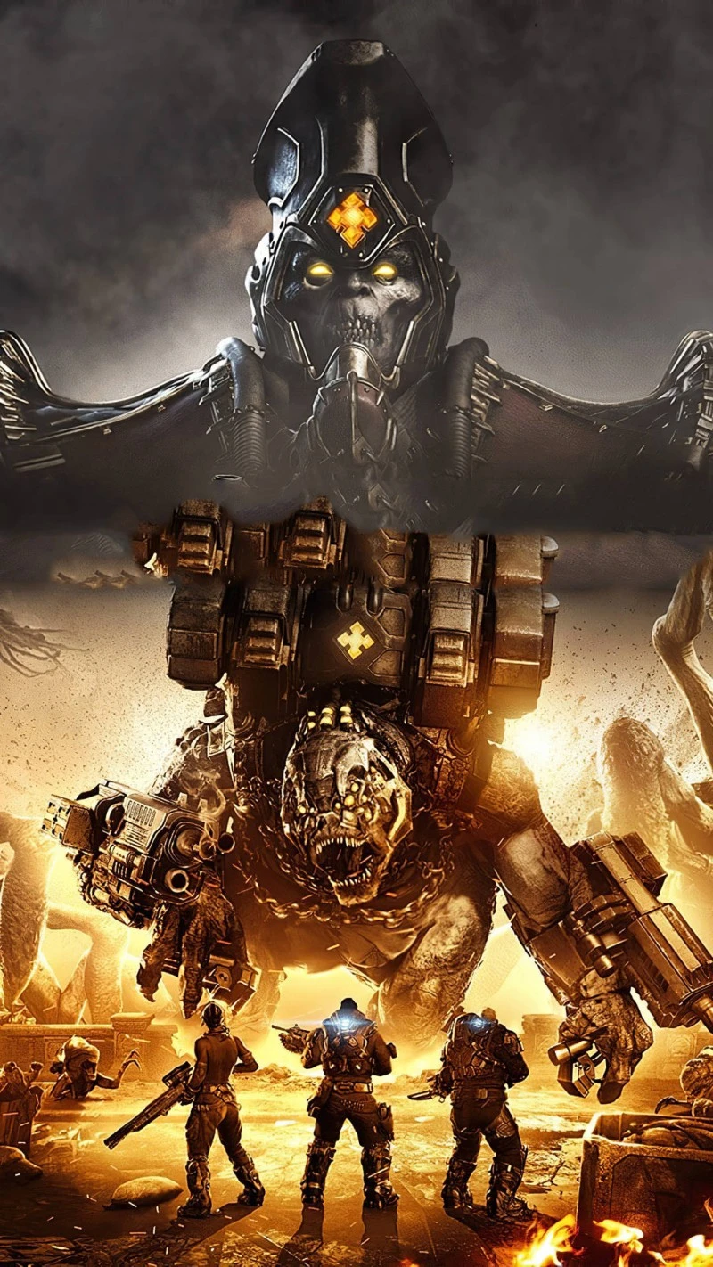 Gears of War: Epic Confrontation 4K Mobile Wallpaper