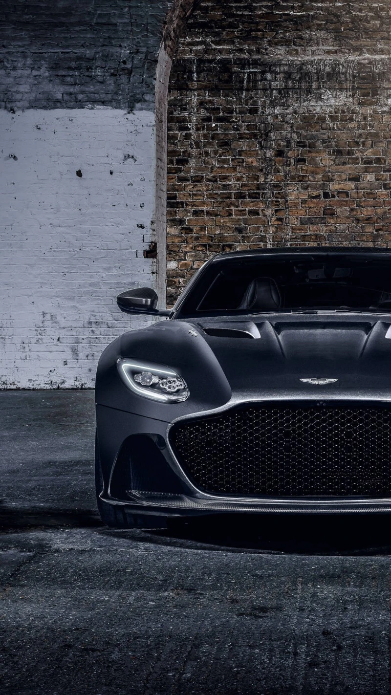 Aston Martin DBS Superleggera in a Brick Tunnel 4K Mobile Wallpaper