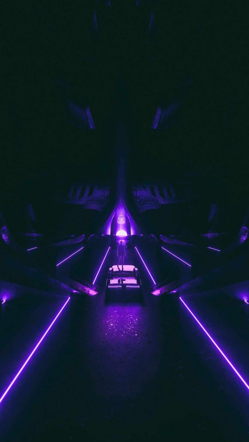 Purple Portal 4K Mobile Wallpaper