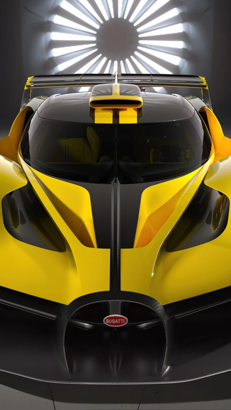 Bugatti Bolide: Front View in Studio 4K Mobile Wallpaper