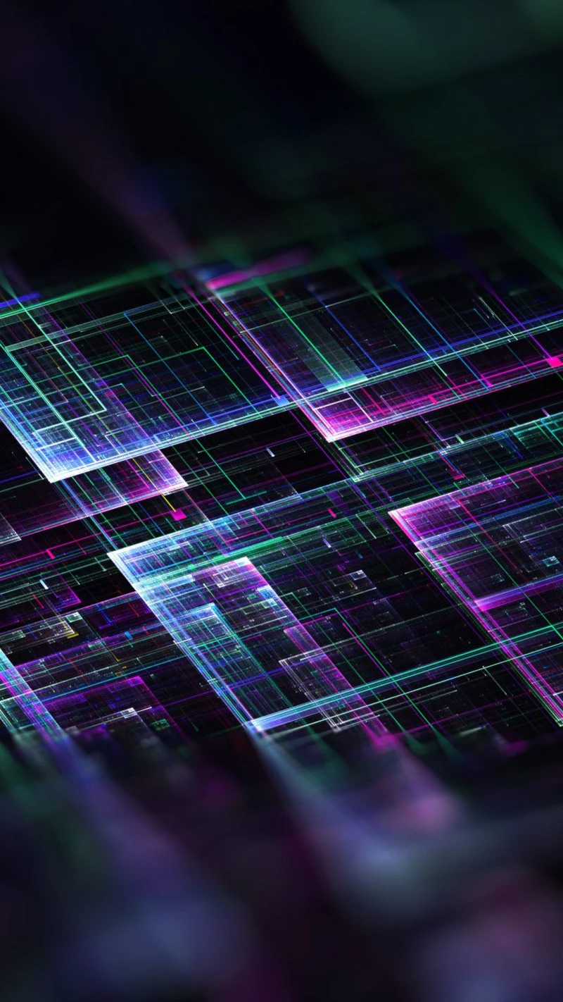 Abstract Digital Landscape 4K Mobile Wallpaper