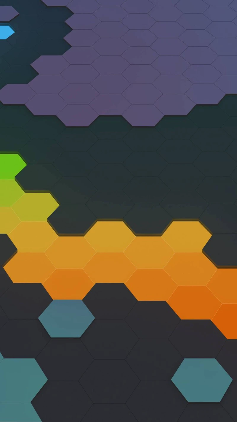 Hexagon Gradient Pattern 4K Mobile Wallpaper
