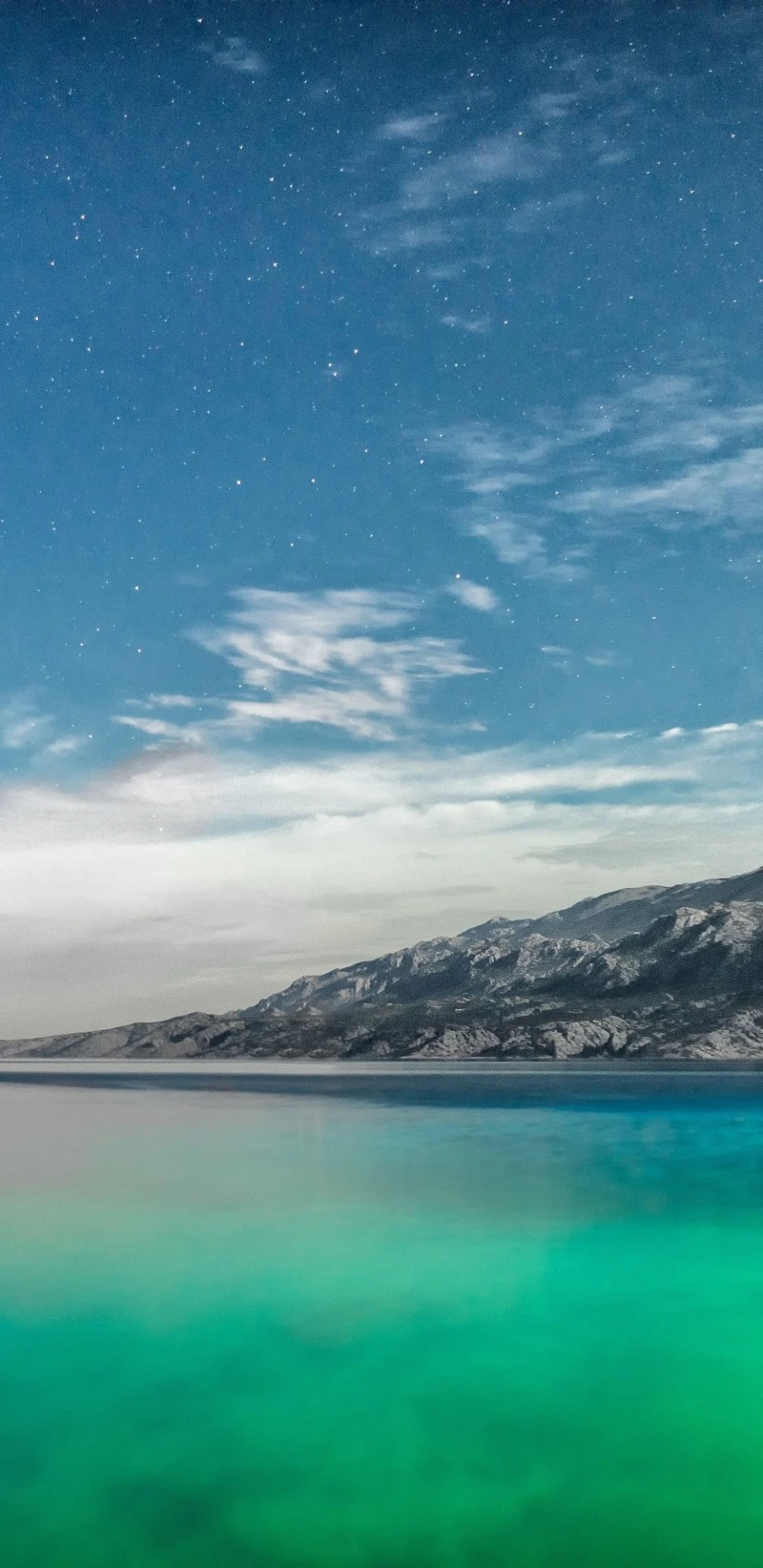 Starry Night over Calm Lake 4K Mobile Wallpaper
