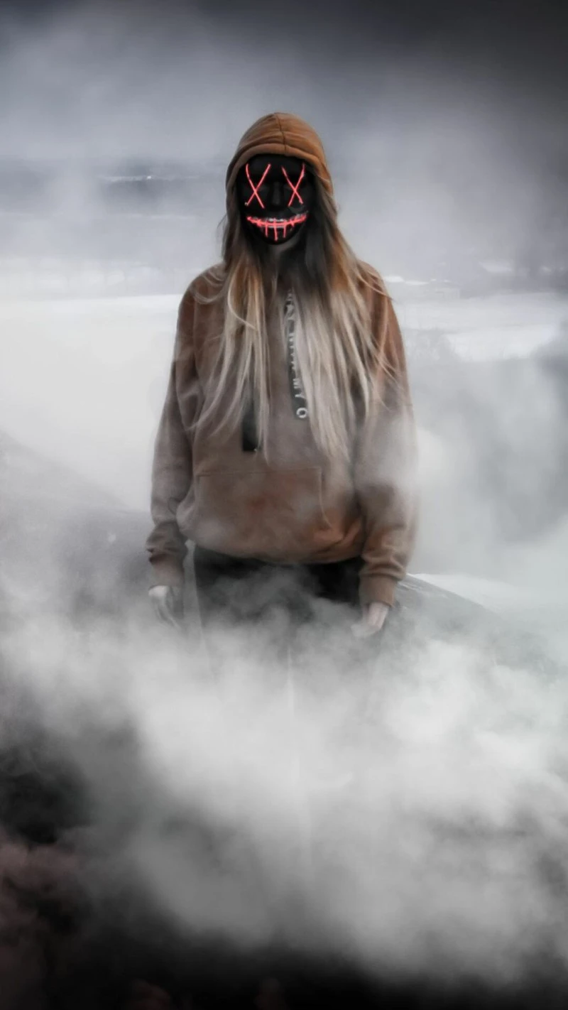 Misty Mountain Mask 4K Mobile Wallpaper