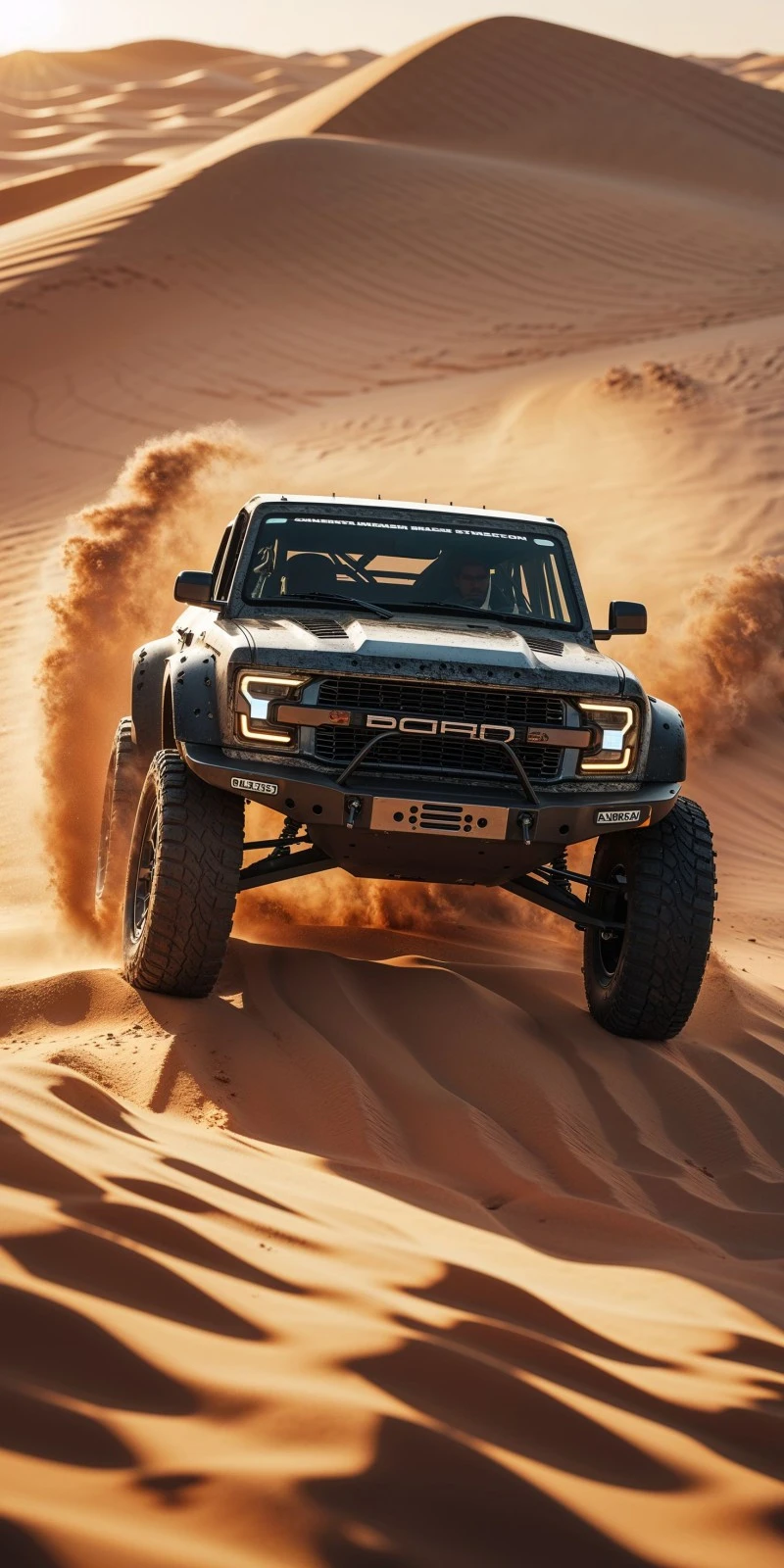 Ford Raptor Dune Bashing 4K Mobile Wallpaper