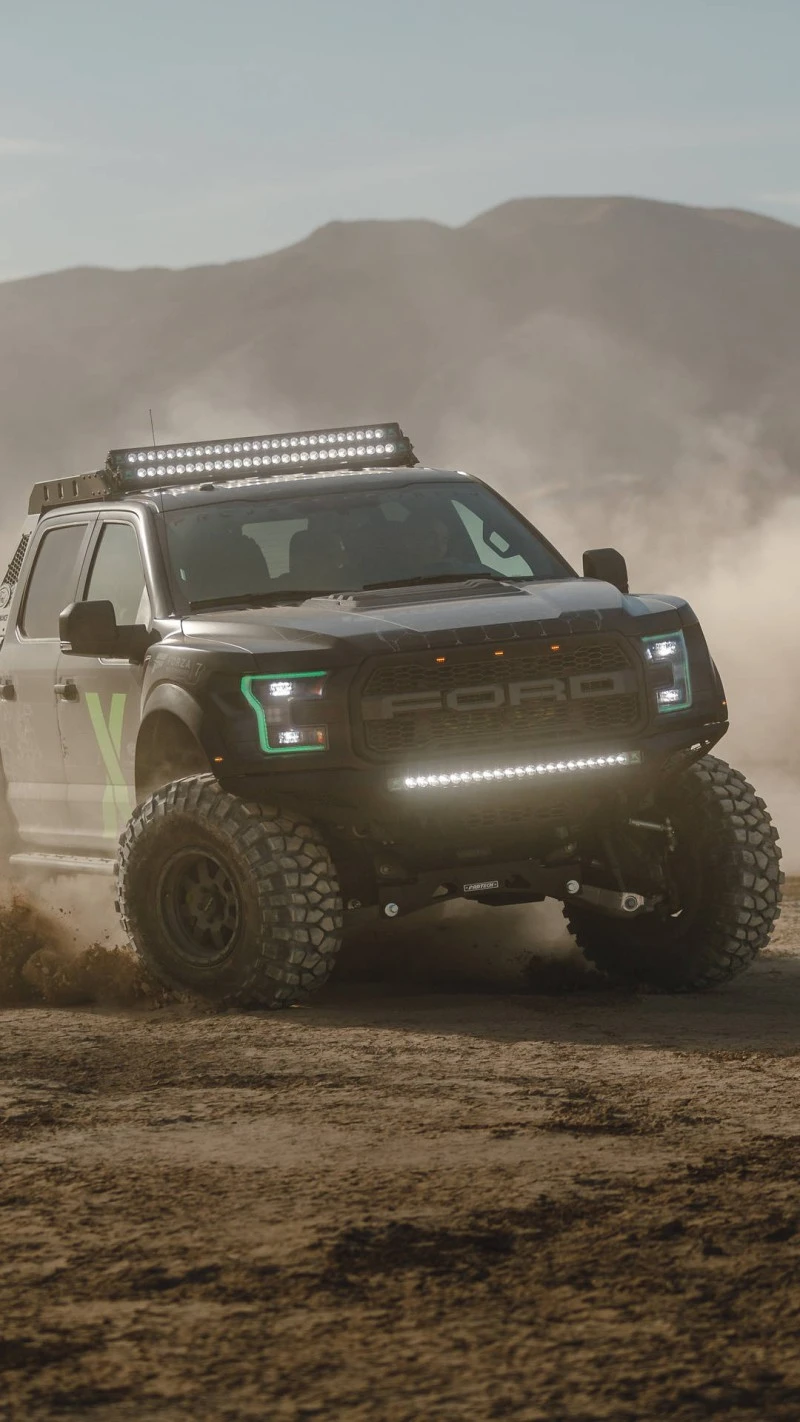 Off-Road Ford Raptor in Action 4K Mobile Wallpaper