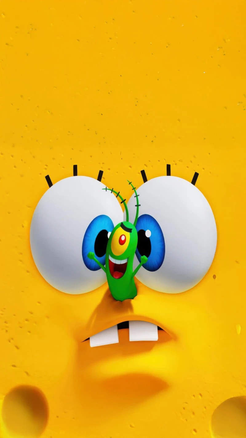 Spongebob Squarepants: Plankton's Prank 4K Mobile Wallpaper