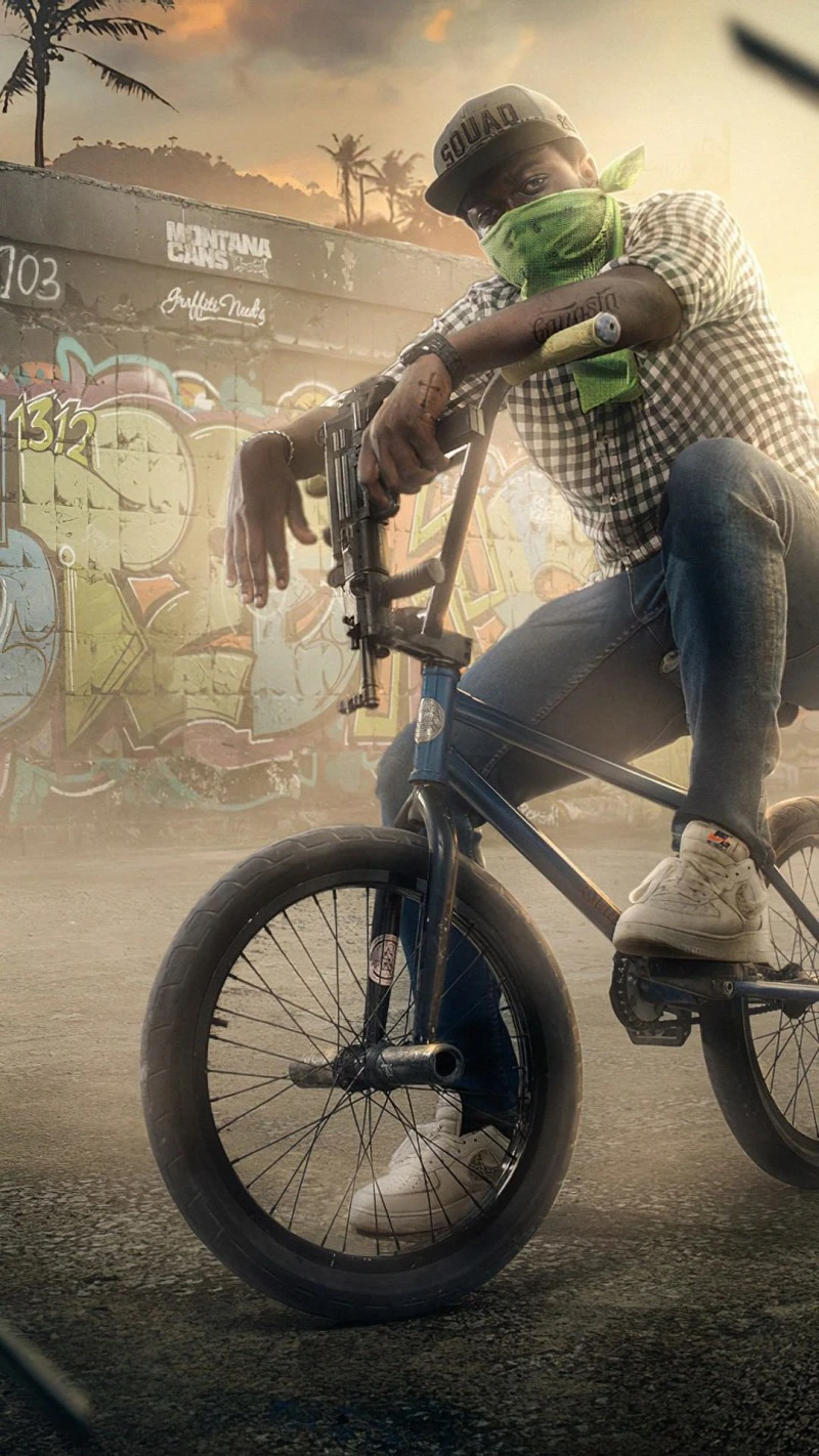 Urban Biker Gangster 4K Mobile Wallpaper
