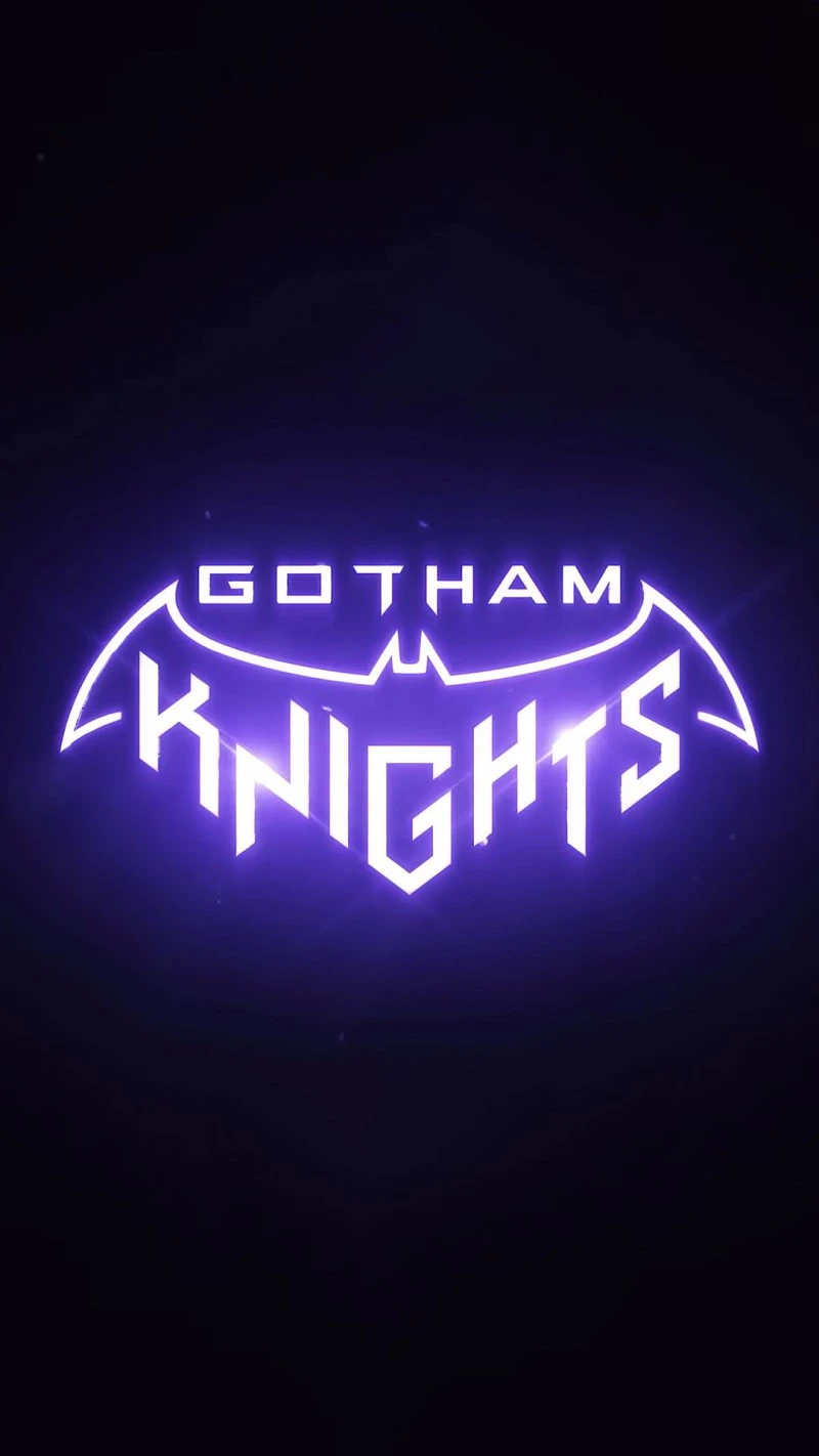 Gotham Knights Neon Logo 4K Mobile Wallpaper