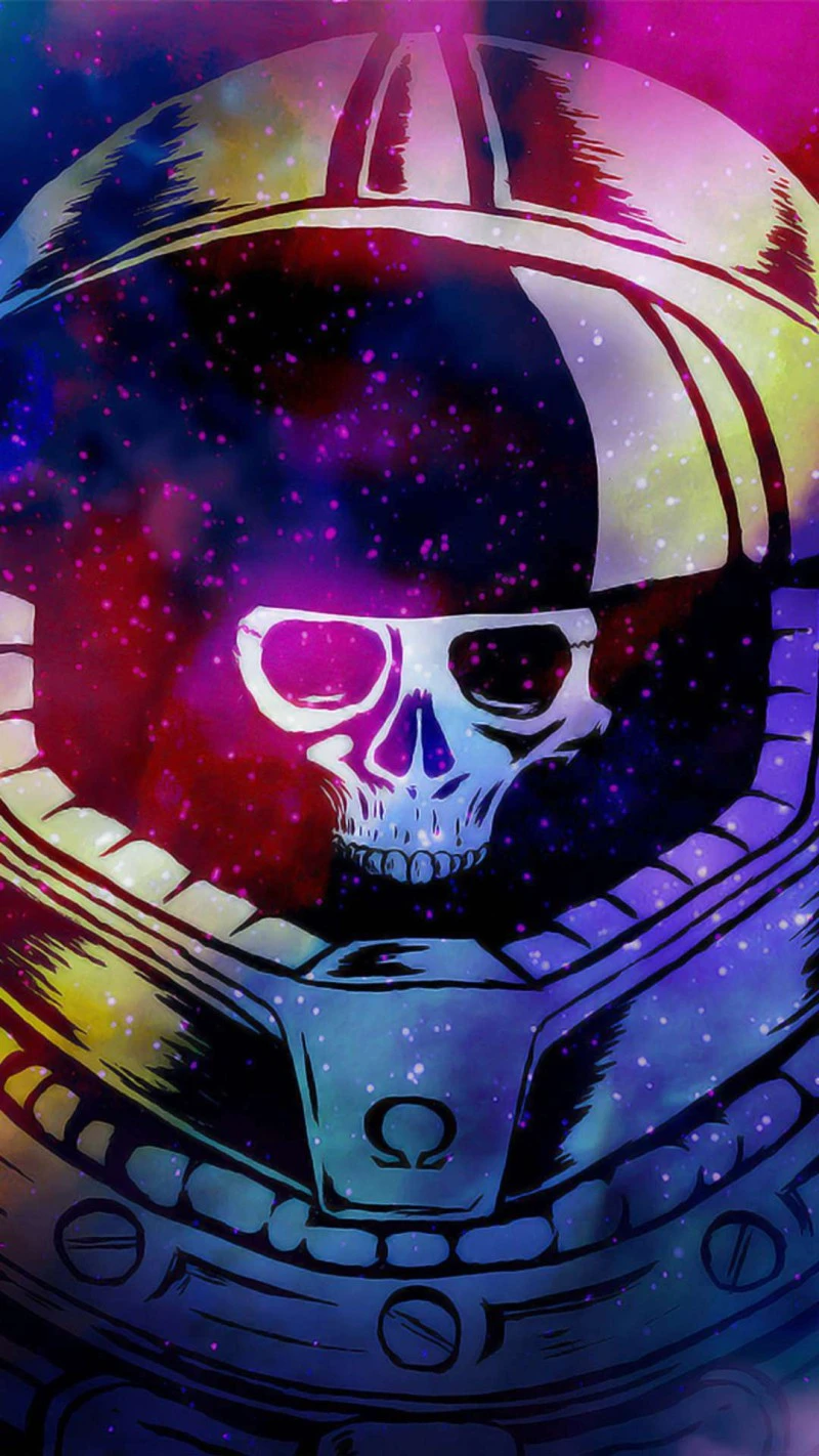 Cosmic Skull 4K Mobile Wallpaper