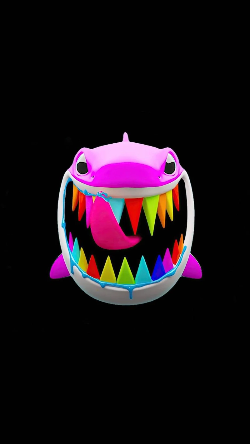 Rainbow Shark 4K Mobile Wallpaper